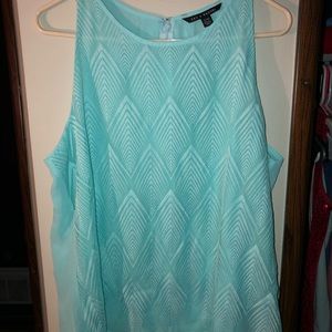 Turquoise XL Zac & Rachel Summer Sheer Tank-top